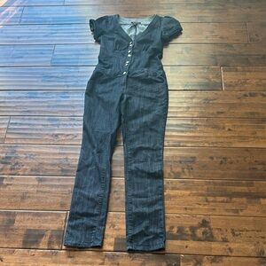 Rocawear Dark Denim Jumpsuit - Black Blue